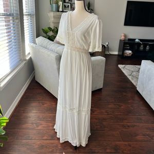 Ivory maxi with lace detail
